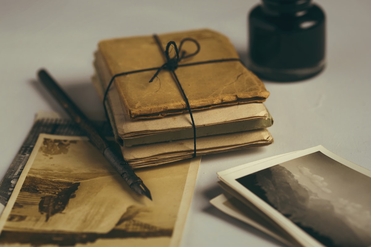 Historic bundled documents and records from the archive